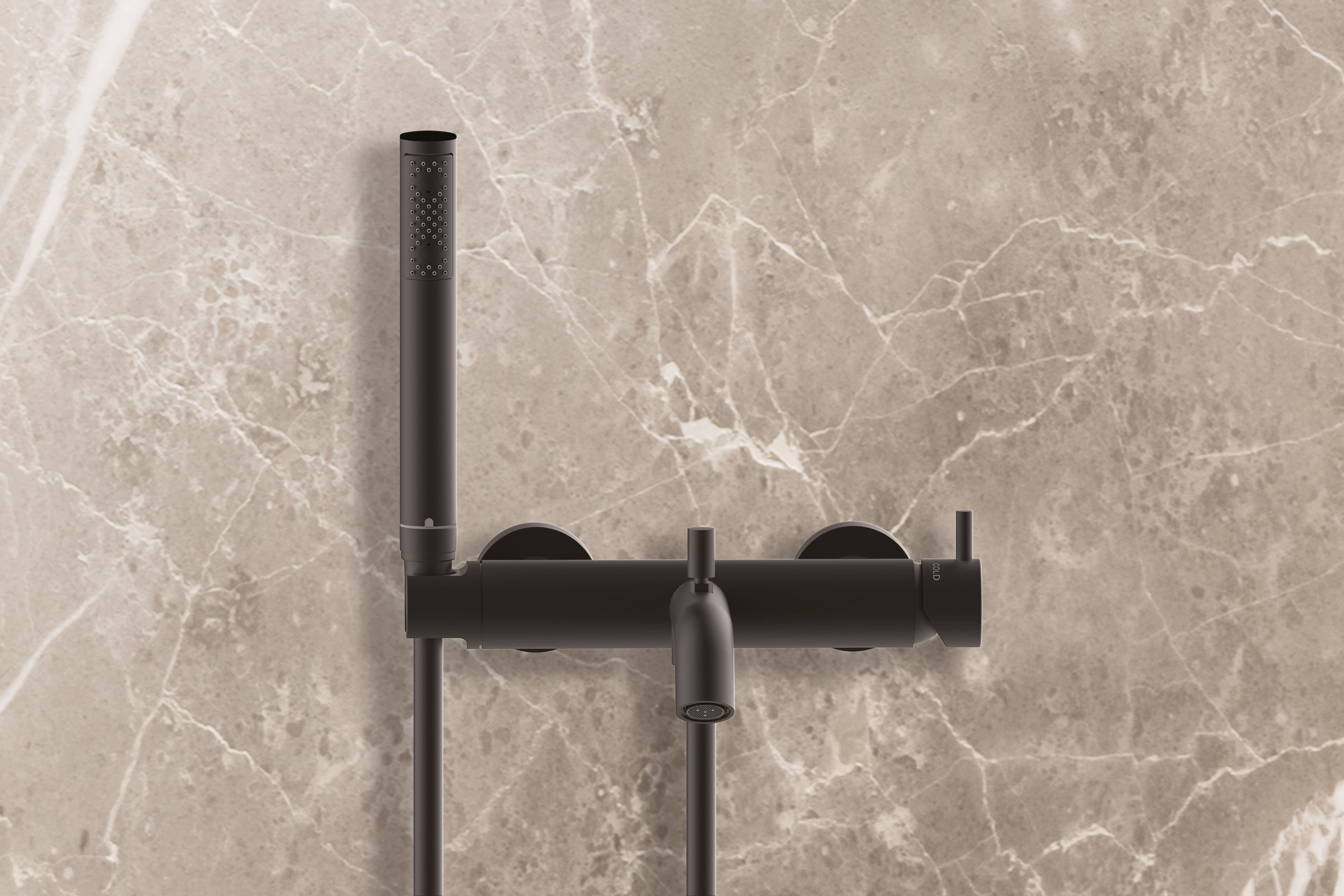 Смеситель для ванны из хромированной латуни с ручным душем Bossini Teo ARCH-00003070