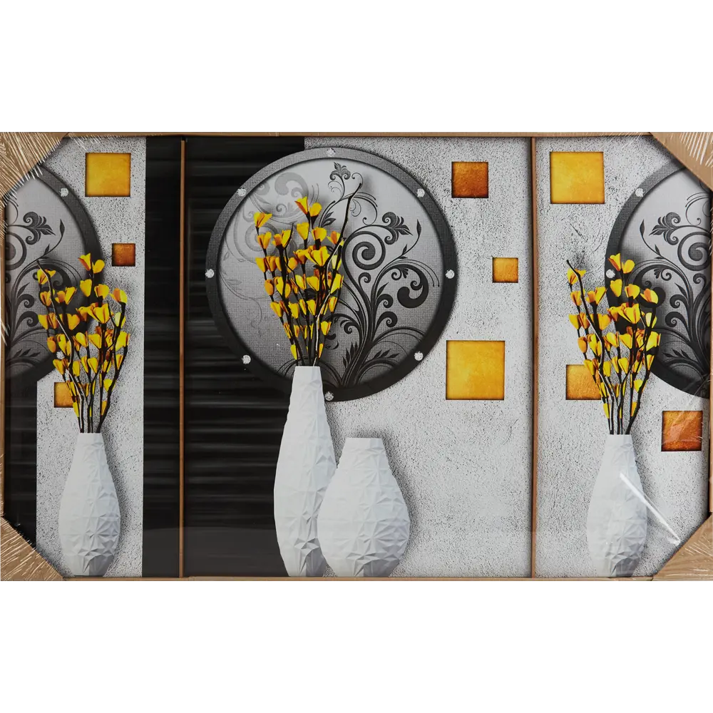 Santreyd Мультимодульная картина «Цветы в вазах» 80×50 см 85999107 STLM-0066125 - Вид №4