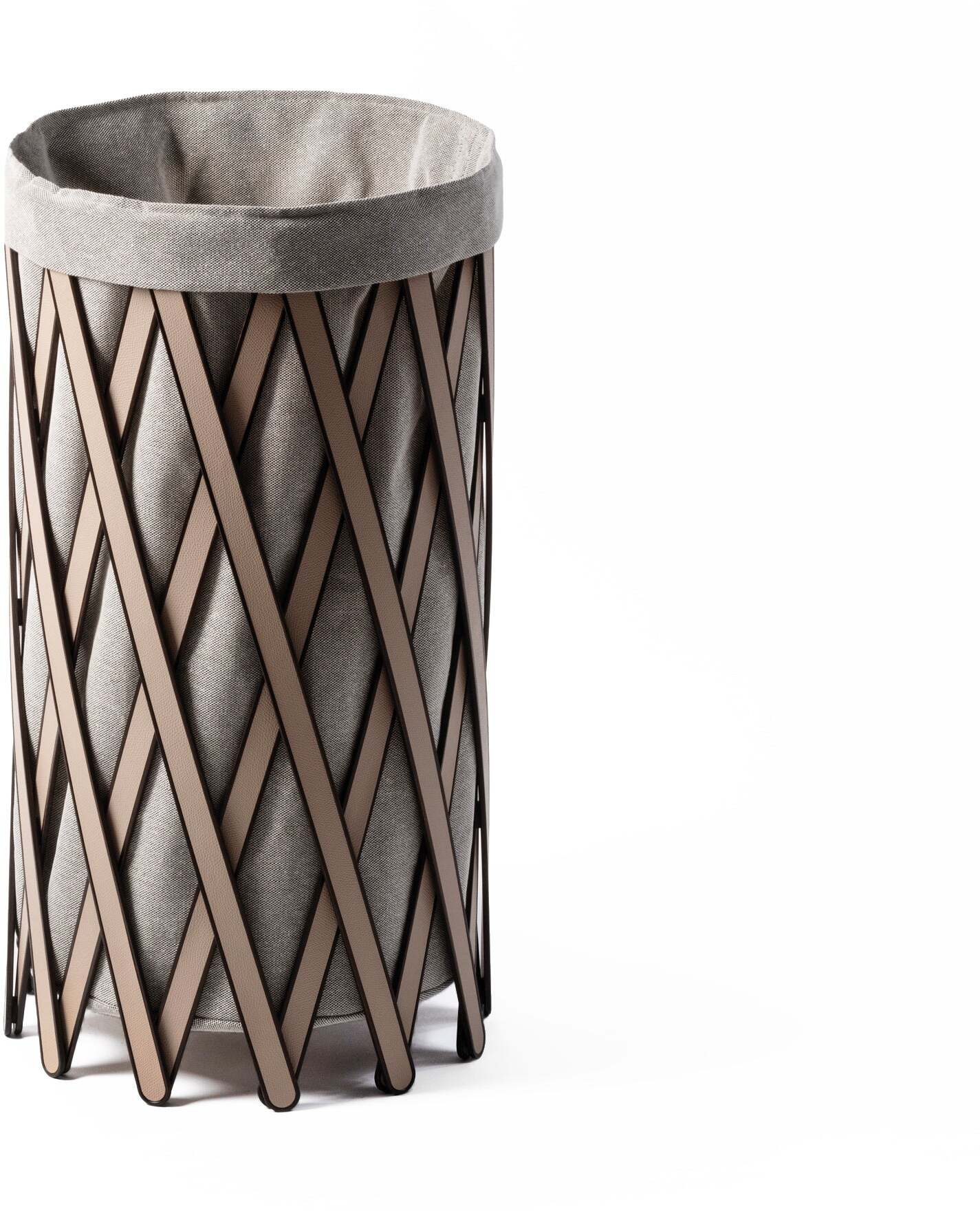 Корзина для белья Safari - Ø 37XH76 см / зернистая кожа_nocciola