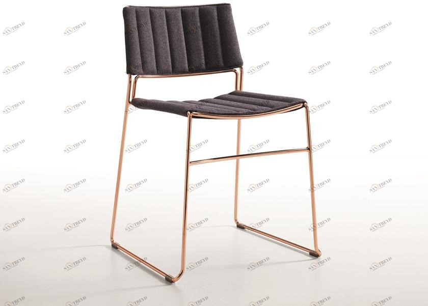 Midj Санный стул с обивкой из ткани Slim sun-id-1365557