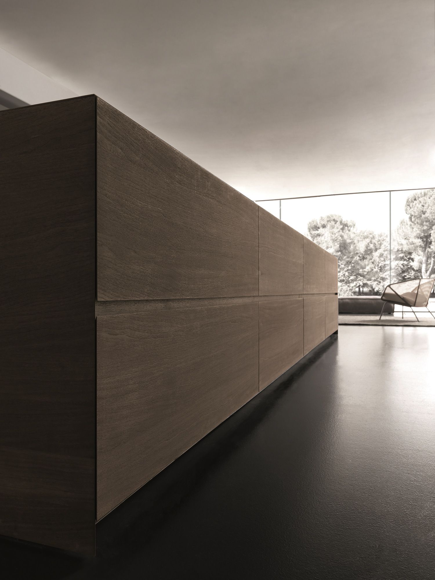 Кухня из нержавеющей стали и дерева с островом MODULNOVA Fly ARCH-00068193 - Вид №3