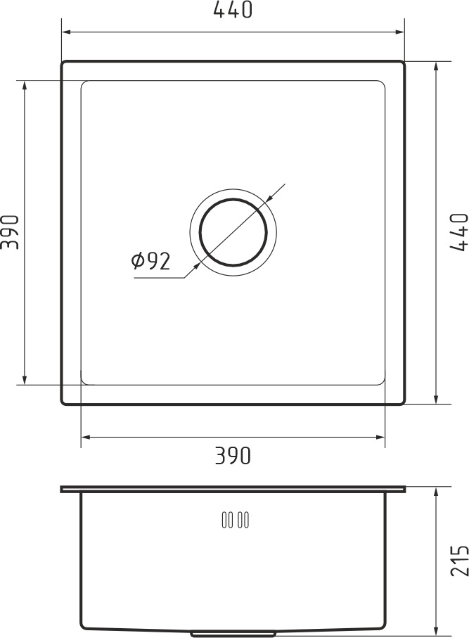 Кухонная мойка Нержавеющая сталь METAL S598 GranFest 4444-S598 - Вид №1