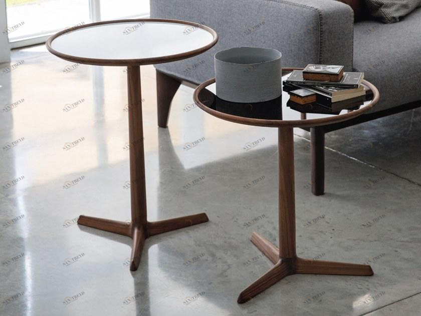 Porada Круглый журнальный столик из массива дерева Iron sun-id-1428751