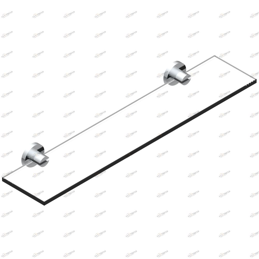 A35-564 Полка стеклянная 60 cм с кронштейнами Thg-paris Bambou с белым хрусталём Хром A35-564 CAT.A