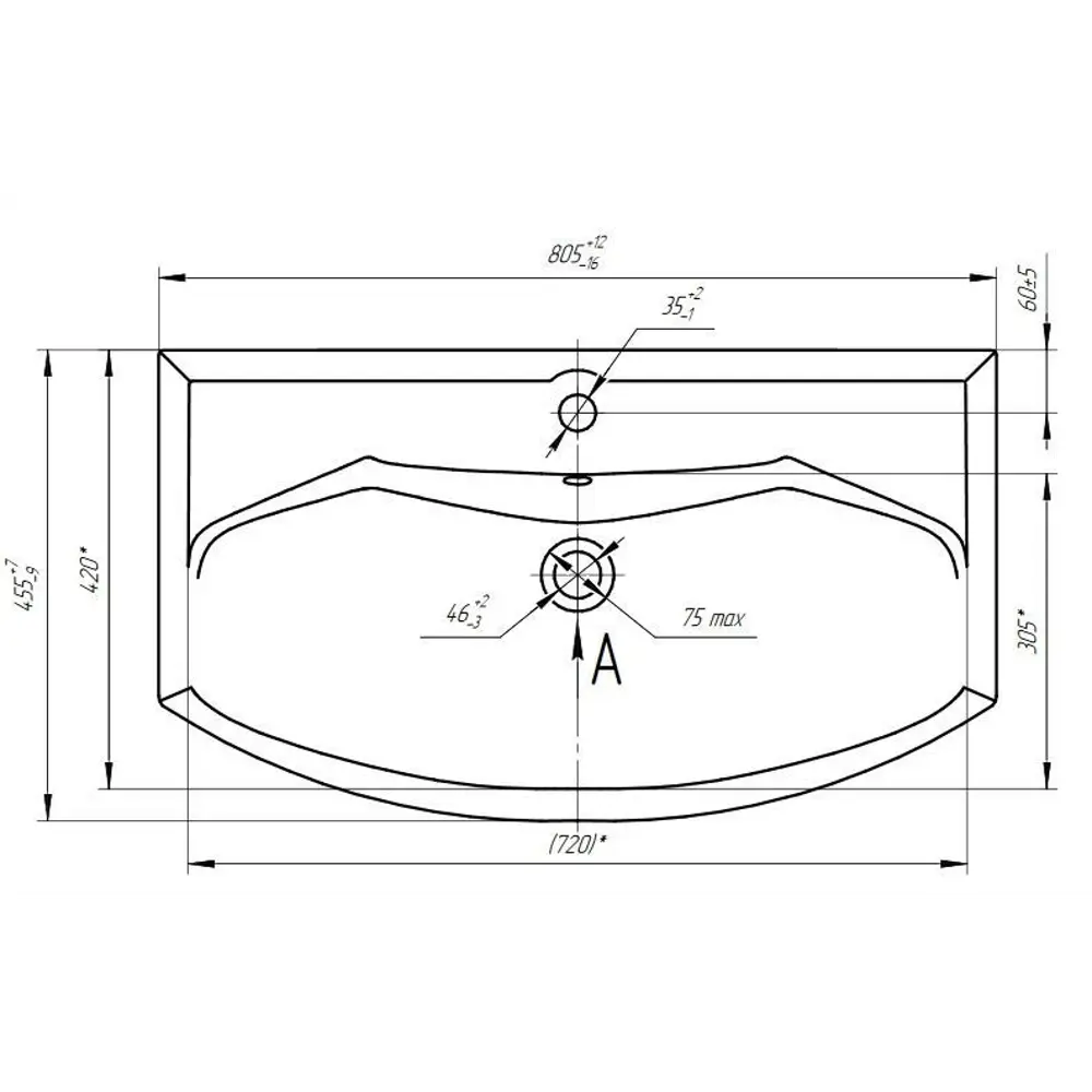 Раковина Santek Smile 80 STLM-2057278 - Вид №2