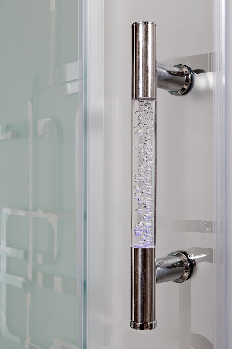 BМ4590 с гидромассажем BLACK Душевая кабина DETO Серия ВМ Душевое ограждение С 01 LED - Вид №9