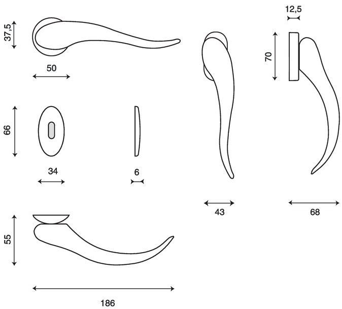 KLEIS Оконная ручка dk на розе Apriti sun-id-1505310 - Вид №1