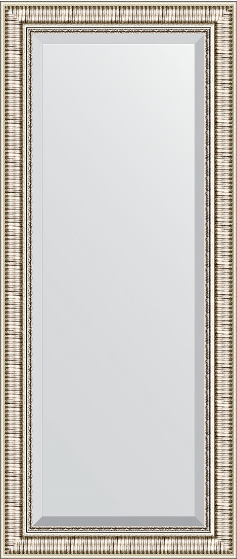 BY 1288 Зеркало с фацетом в багетной раме - серебряный акведук 93 mm EVOFORM Exclusive