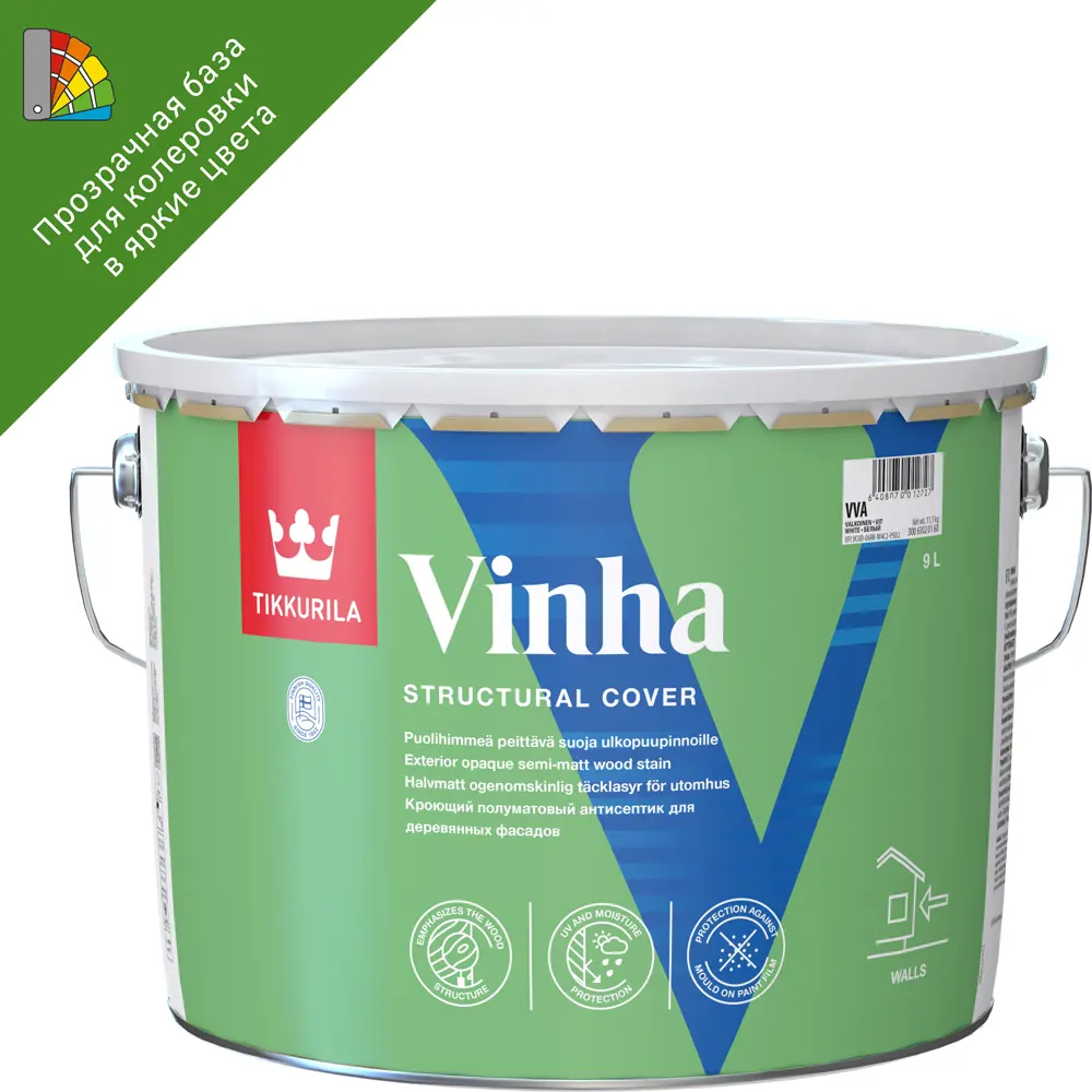 Антисептик Tikkurila Винха бесцветный 9 л STLM-2161414