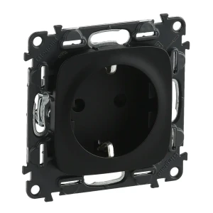 Розетка Legrand VLN-A 2 контакта с заземлением цвет антрацит 82763024 STLM-2160930
