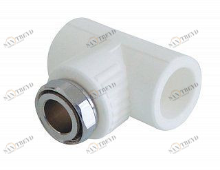 Тройник KALDE с накидной гайкой ВР D20х1/2"х20 белый 3222TUT200B00