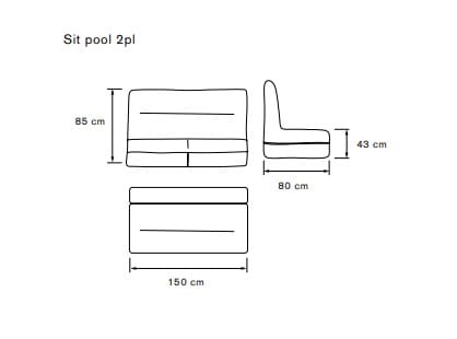 Крытый и открытый двухместный диван OGO бассейн ARCH-00050463 - Вид №2