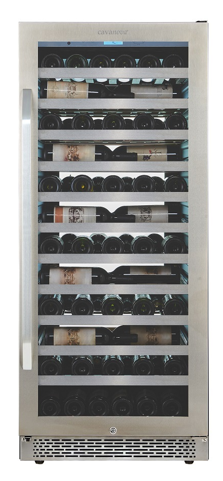 9189163 Винный шкаф Cavanova CV102-1TL серебристый STDN-0028242 - Вид №2