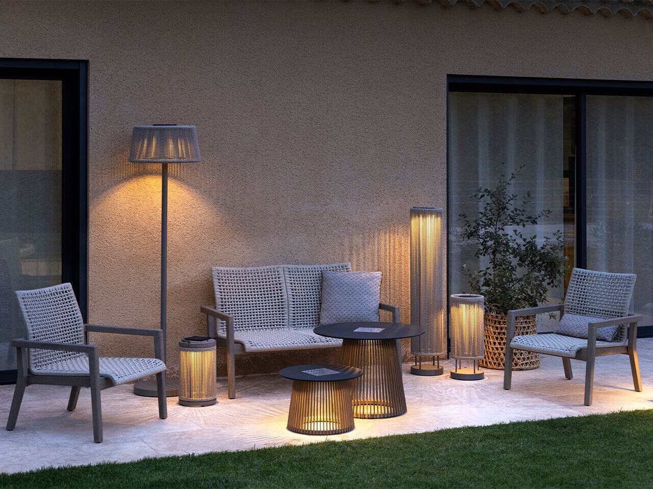 Веревочная садовая скамейка со спинкой и подлокотниками Les Jardins® Копенгаген ARCH-00046288 - Вид №6