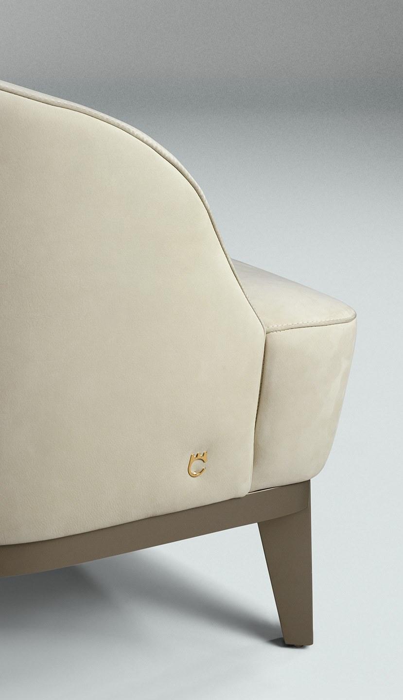 Paolo Castelli Кресло из нубука с подлокотниками Venice sun-id-1369521 - Вид №5