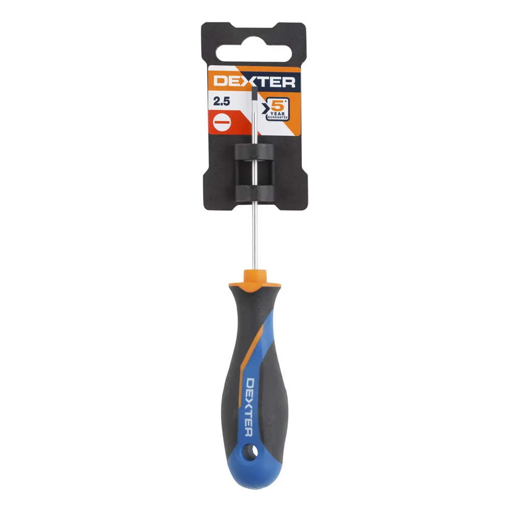 Отвертка шлицевая Dexter с магнитным наконечником SL2.5x75 мм 18147553 STLM-0009580 - Вид №9