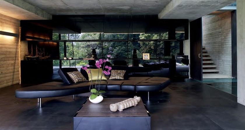 edra Изогнутый регулируемый кожаный диван  Flp010  - Вид №8