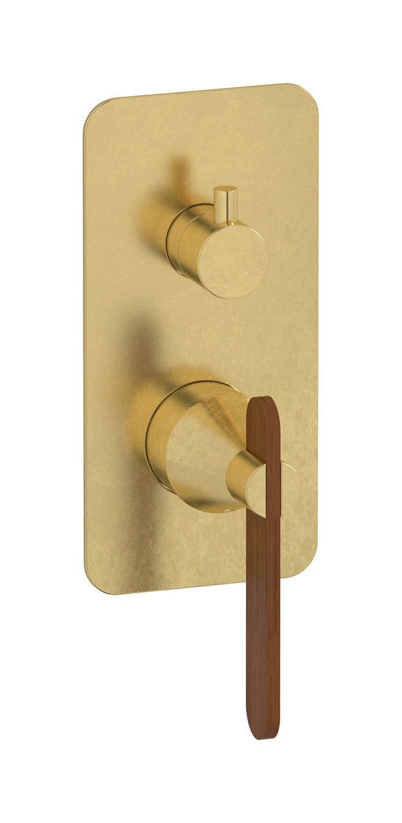 Встроенный смеситель для душа с двухходовым дивертером WE ARE IB oh210ss Natural Brass Soho