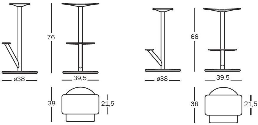 Magis Стул с порошковым покрытием и подставкой для ног sun-id-1476231 - Вид №8