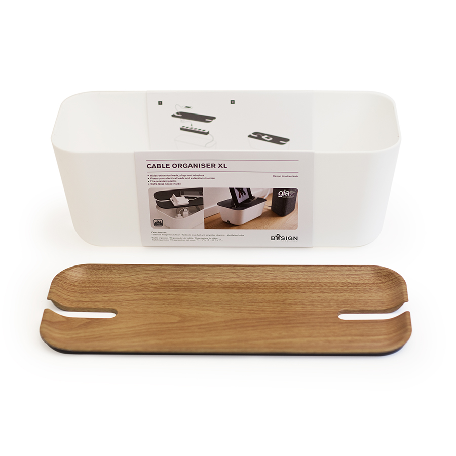 Органайзер для проводов Hideaway большой белый-коричневый Bosign 291173 - Вид №5