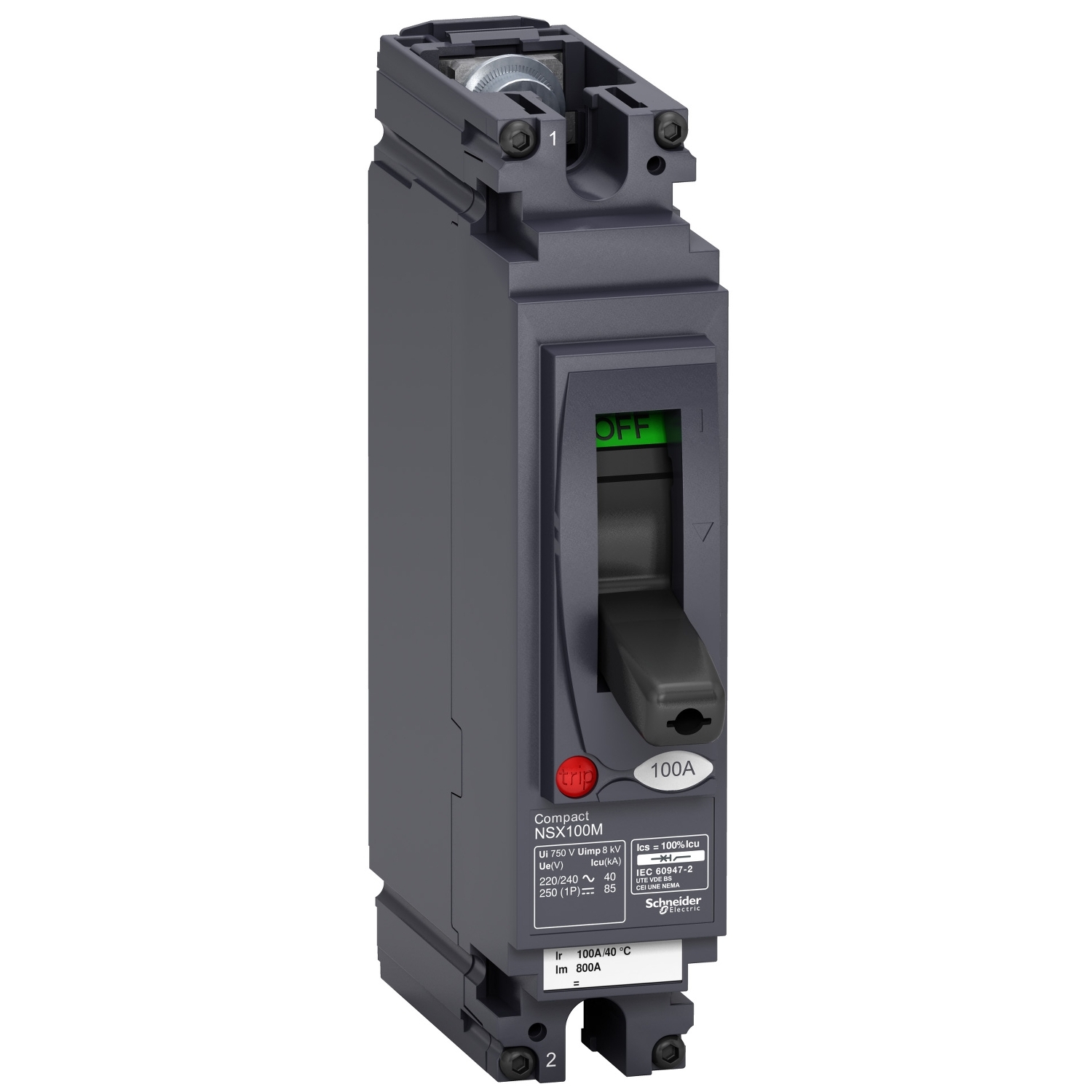 LV438589 Силовой автомат NSX, 1P, 80А Schneider Electric Compact 