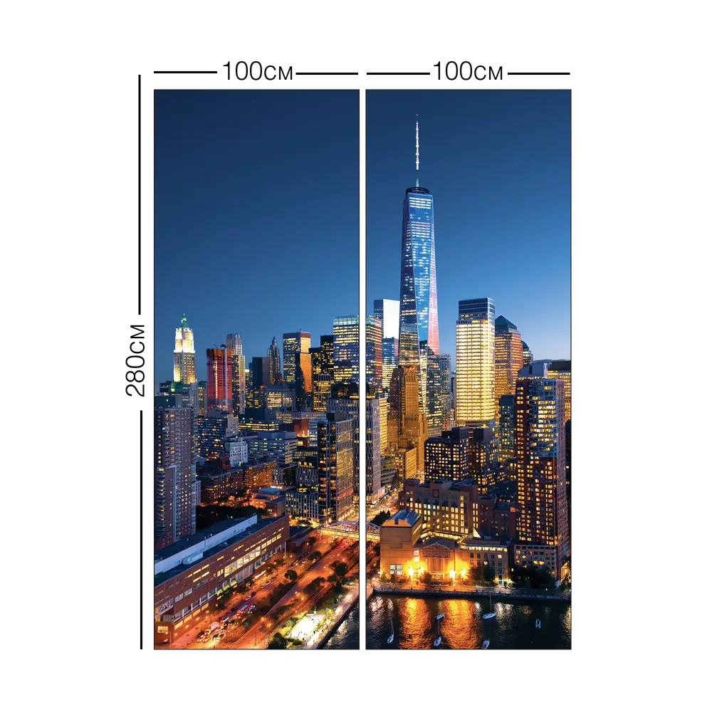 Фотообои 3D Flizart «Ночной город», флизелиновые, 200x280 см FBRUSH STLM-2183757 - Вид №4