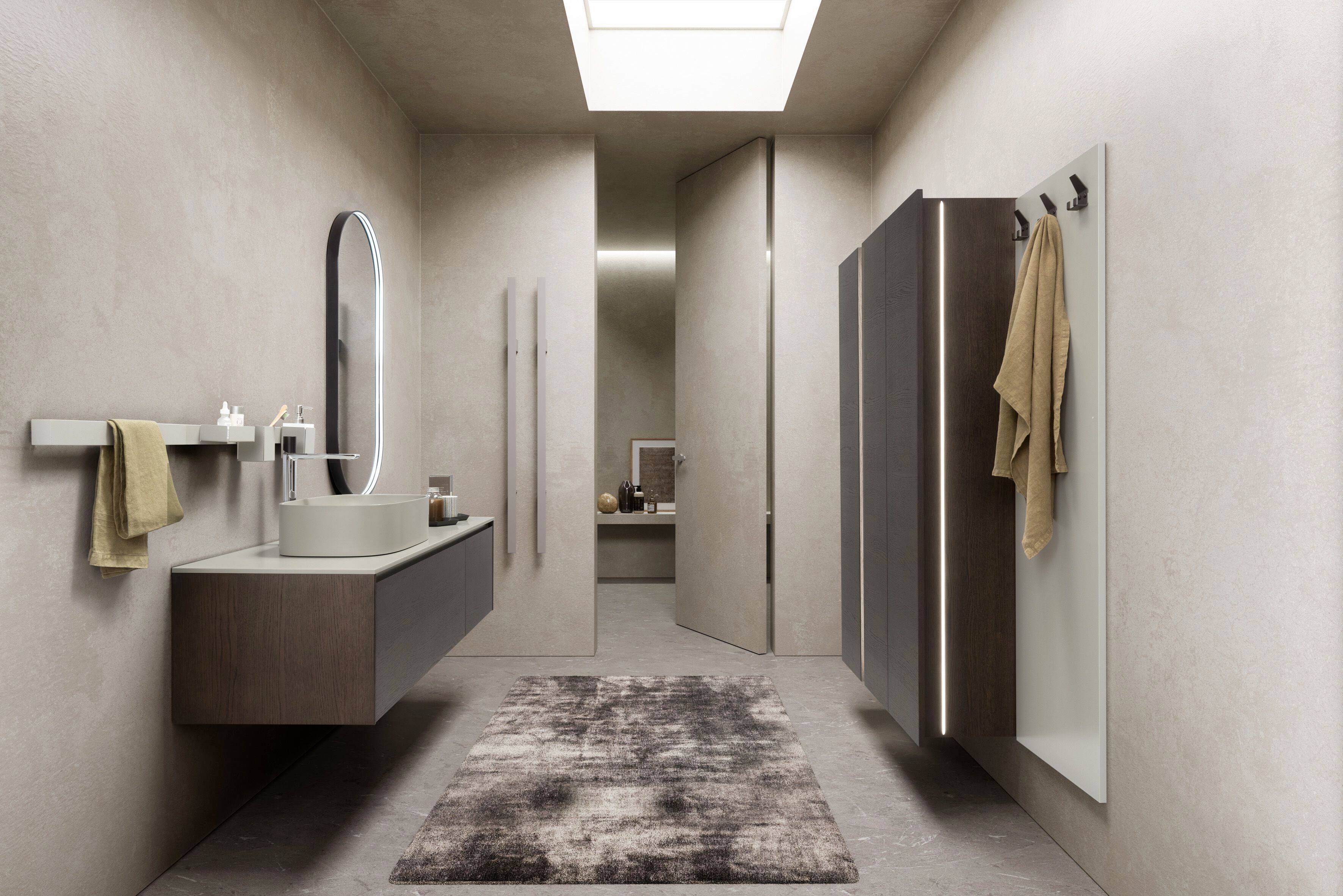 Деревянная подвесная колонна для ванной комнаты с дверями Archeda OPERA ARCH-00145198 - Вид №2