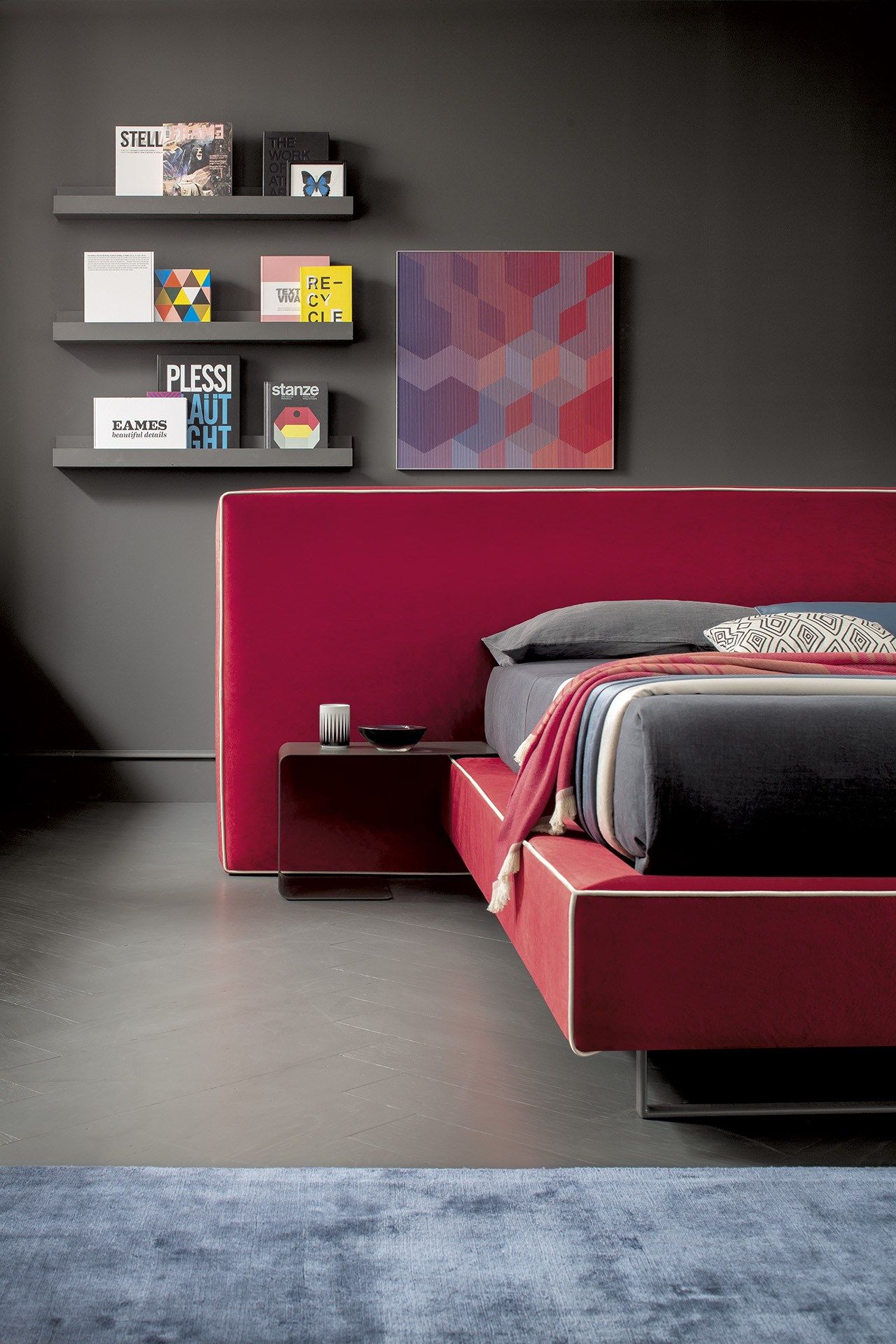 Двуспальная кровать для хранения ткани с мягким изголовьем Felis Bedstories ARCH-00105228 - Вид №20