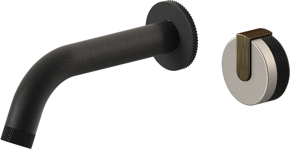 E-11535-R1BNi-L1VBB-BK Настенный прогрессивный смеситель скрытого монтажа для раковины GRAFF MOD+