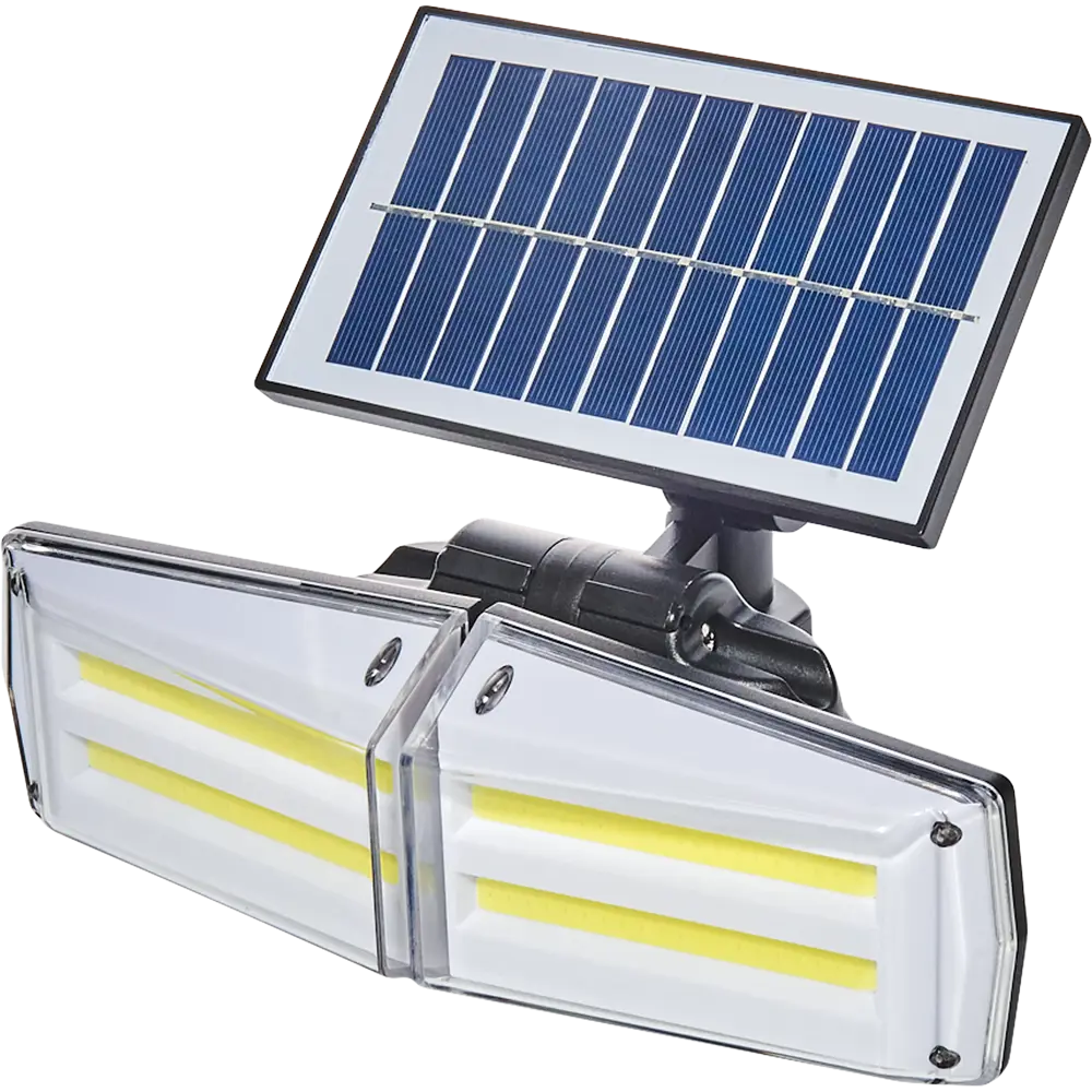 Прожектор светодиодный аккумуляторный уличный Duwi Solar 6500К IP65 с датчиком движения и освещённости, холодный белый свет STLM-2136690