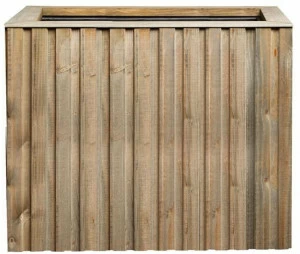 Hobby Flower Высокий прямоугольный горшок из сосны с автоматическим поливом Forest