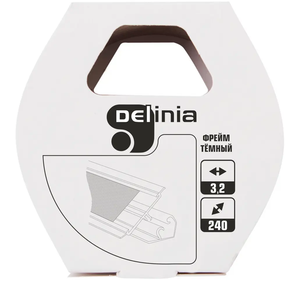 Кромка для плинтуса "Фрейм тёмный" 240 см, цвет коричневый DELINIA STLM-2010971 - Вид №1