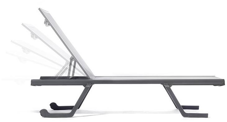 GABER Садовый шезлонг штабелируемый из сетки на колесиках sun-id-1384578 - Вид №7