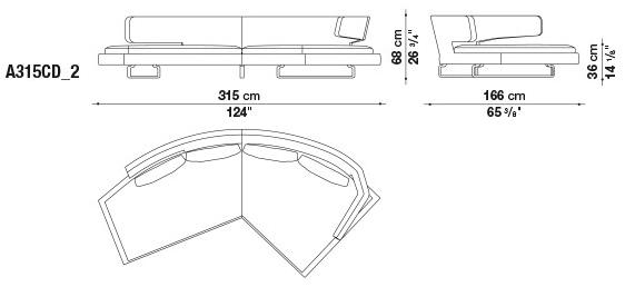 B&B Italia Угловой диван в ткани Arne sun-id-1349091 - Вид №11