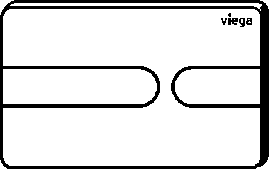 Viega Панель смыва Prevista для унитазов 8613.1 (801731) 801 731 - Вид №2