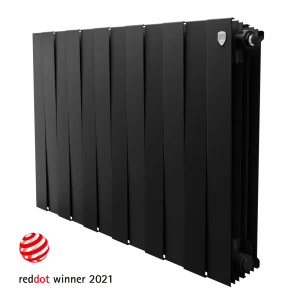 Радиатор секционный Royal Thermo Pianoforte 500/100 12 секций боковое подключение биметалл черный