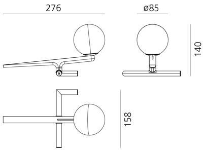 Artemide Настольная лампа прямого света из латуни Yanzi sun-id-1382018 - Вид №2