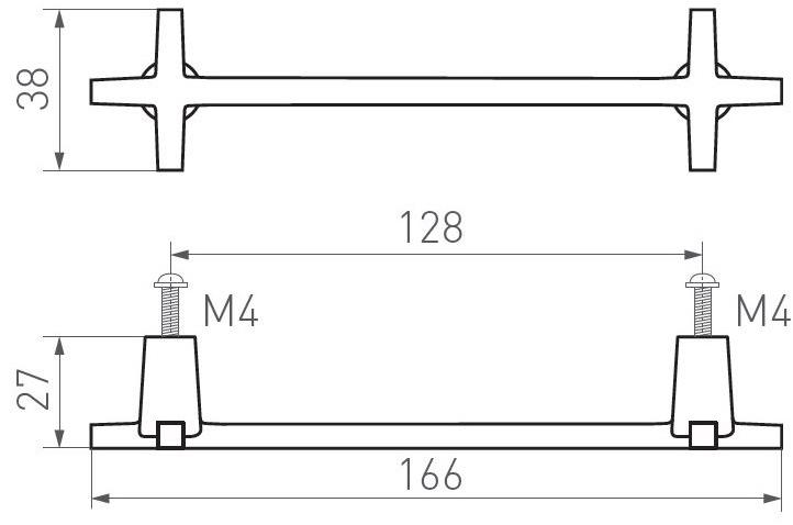 Dauby Мебельная ручка из бронзы Pure® 17119 - Вид №1