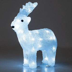 82610008 Электрогирлянда-фигура «Олень» для улицы 40 ламп, 30 см, цвет холодный белый STLM-1408023