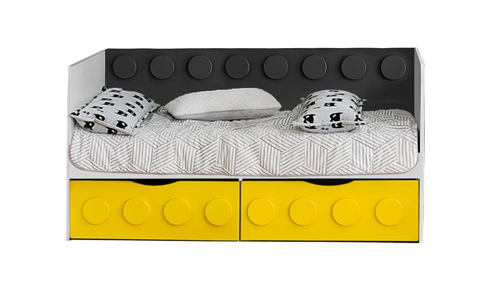 Детский диван-кровать с 2 ящиками "Бэтмен" МАНДАРИН ЛЕГОЛЕНД 178721 Серый Santreyd  - Вид №1