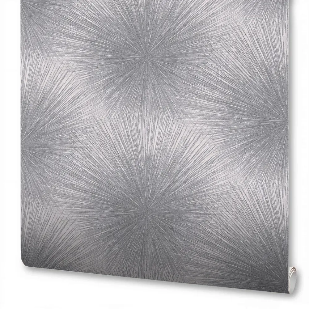 Флизелиновые обои NEW AGE Solar в серебристо-серых тонах с эффектом тиснения 87710960