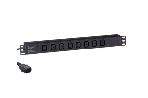 17619618 Блок розеток ServerPro.PDU-19H810.Al-8C13-C14-2.5CU 19 1U алюминий 8C13 кабель с вилкой C14 2.5м 280856 ExeGate