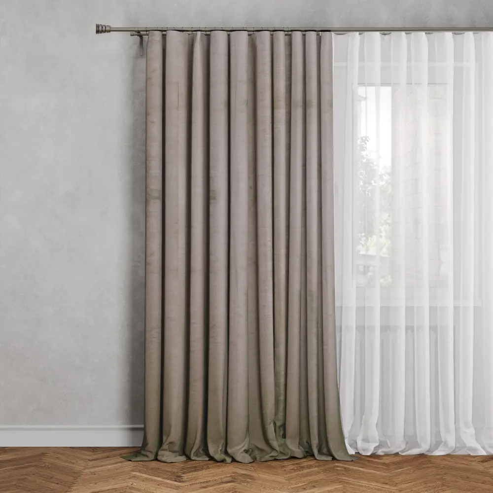 Штора на ленте Inspire Benisa 200x280 см цвет бежевый 89343152 STLM-2123109 