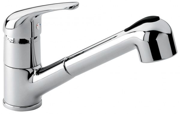 9065CR Смеситель Ambra с вытяжным изливом для кухни, цвет хром EMMEVI