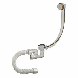 Сифон для ванны регулир. с перел. и гибк. трубой (полуавтомат) А-28089 (О)  А-28089