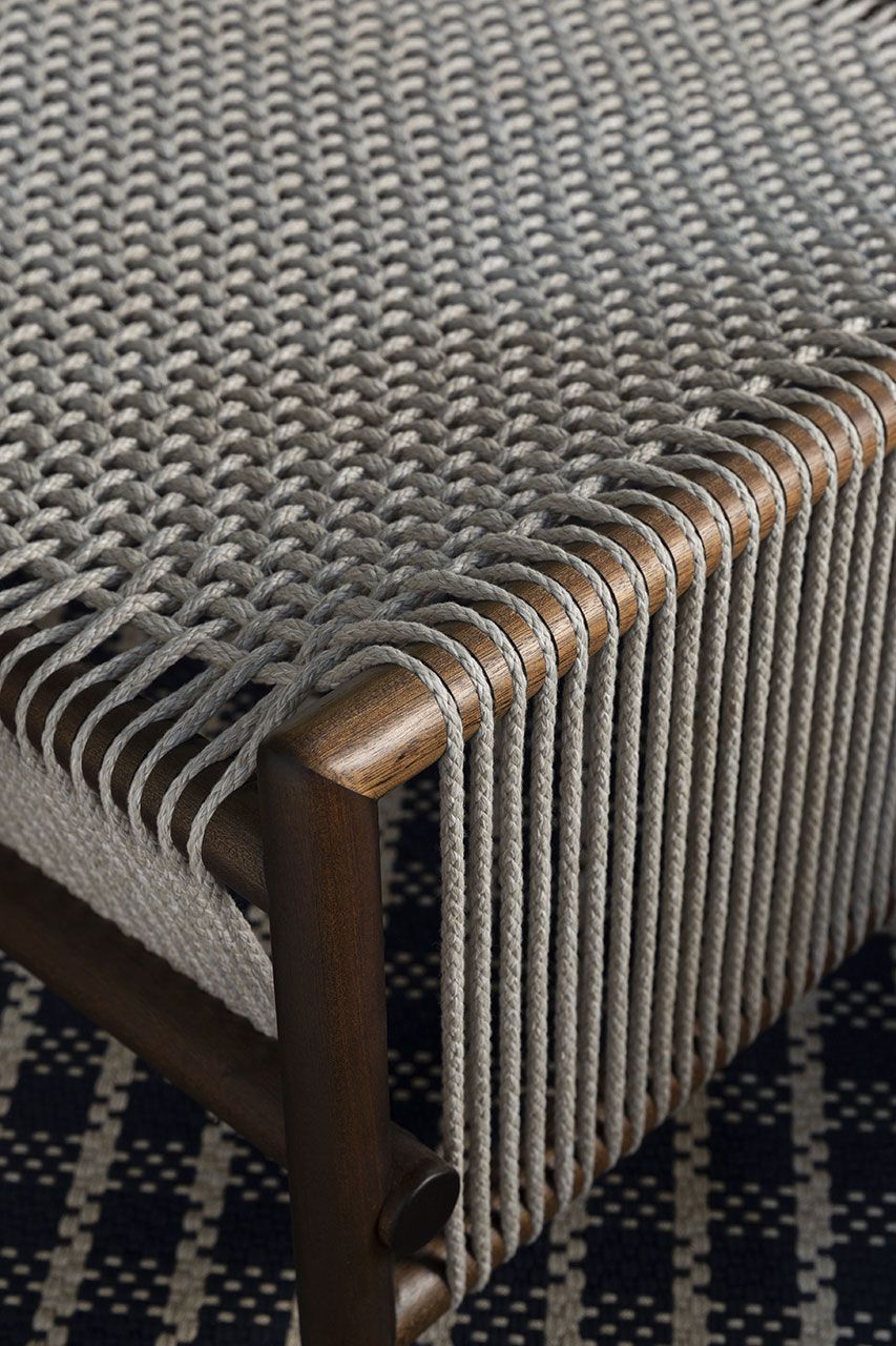 Садовая подставка для ног из веревки и красного дерева Exteta джунгли ARCH-00072561 - Вид №9