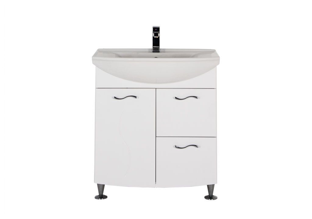 Тумба под раковину Aquanet Моника 75 белый sun-id-275394 - Вид №2