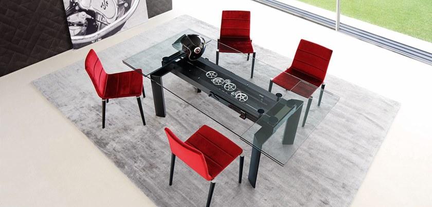 Roche Bobois Раздвижной обеденный стол из алюминия и стекла Les contemporains sun-id-1466045 - Вид №3