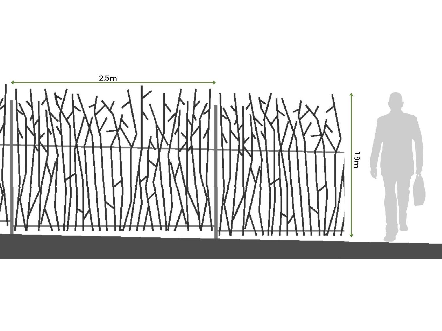 Модульный стальной забор с порошковым покрытием Urbencéa NATUR ARCH-00043274 - Вид №2