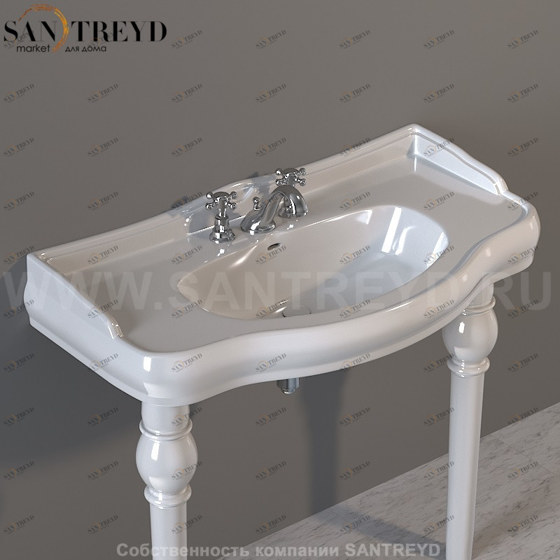 105001 Напольная раковина стоящая прямоугольная Kerasan RETRO
